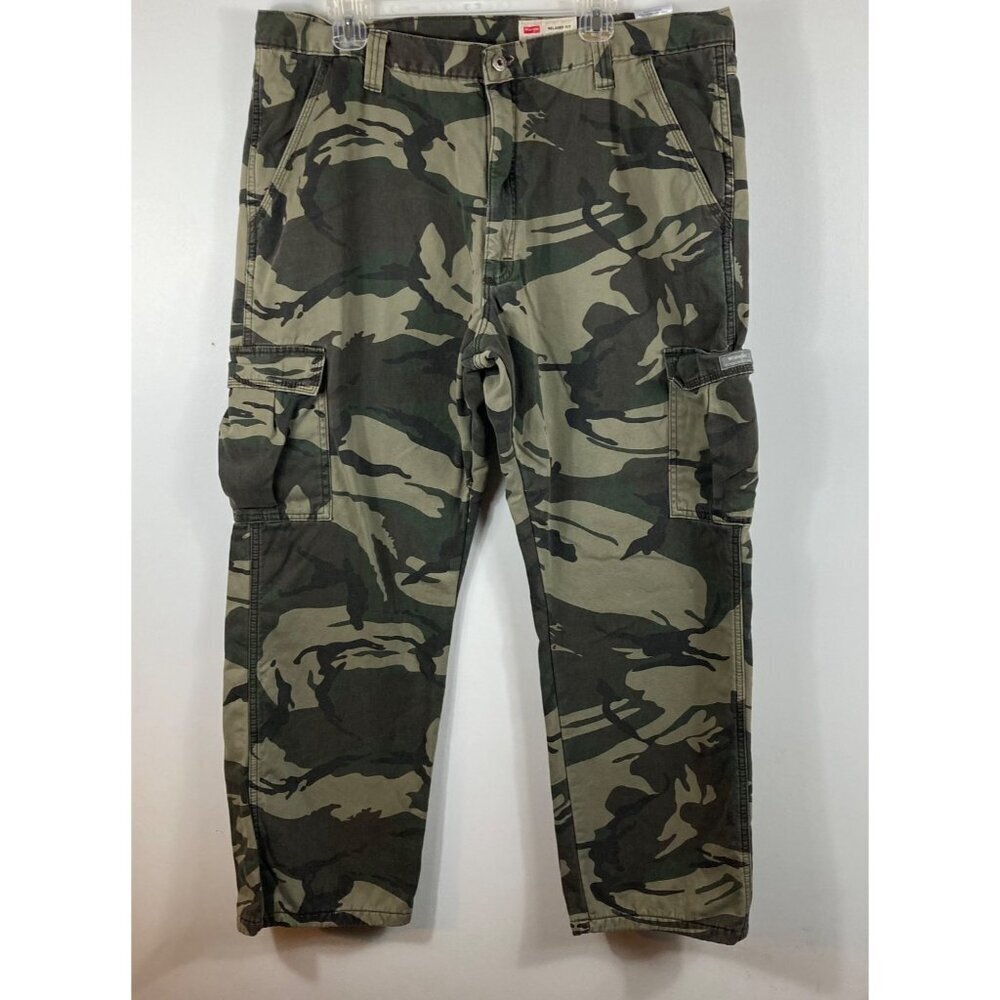 Mens Wrangler Flannel Lined‎ Camo Pants Relaxed Fit 40 x 30